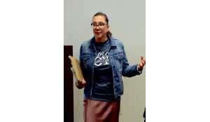 Christalee Froese of More Joy Movement speaks at Chamber meeting